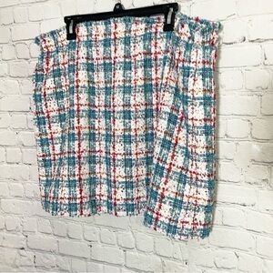 ON 34th Blue White Red Tweed Mini Skirt XXL